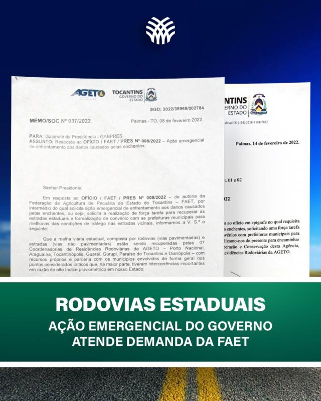 RODOVIAS ESTADUAIS: AÇÃO EMERGENCIAL DO GOVERNO ATENDE DEMANDA DA FAET